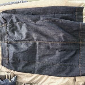 White House Black Market Blue Midi Skirt